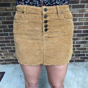 Corduroy mini skirt